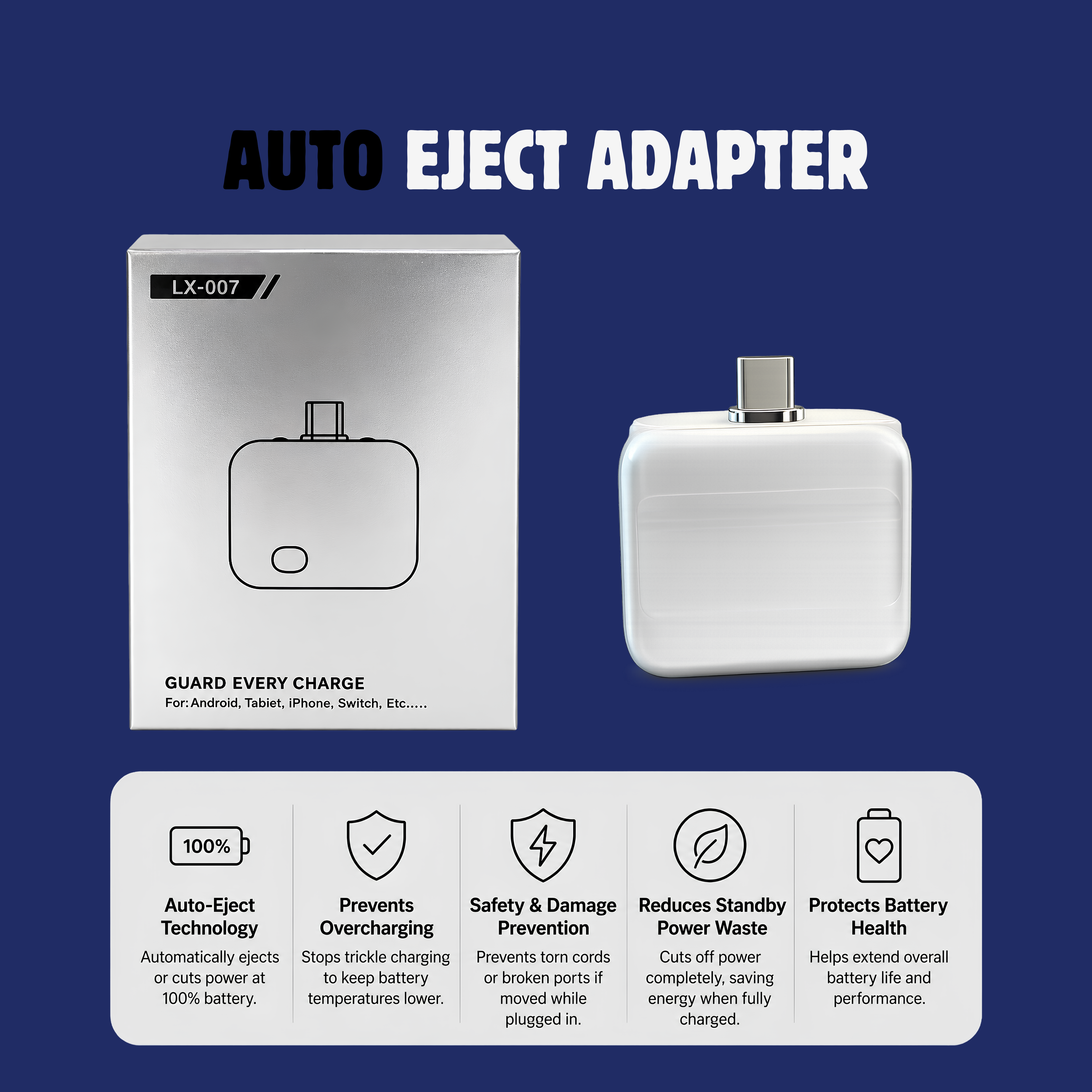 AUTO-EJECT SMART CHARGING ADAPTER
