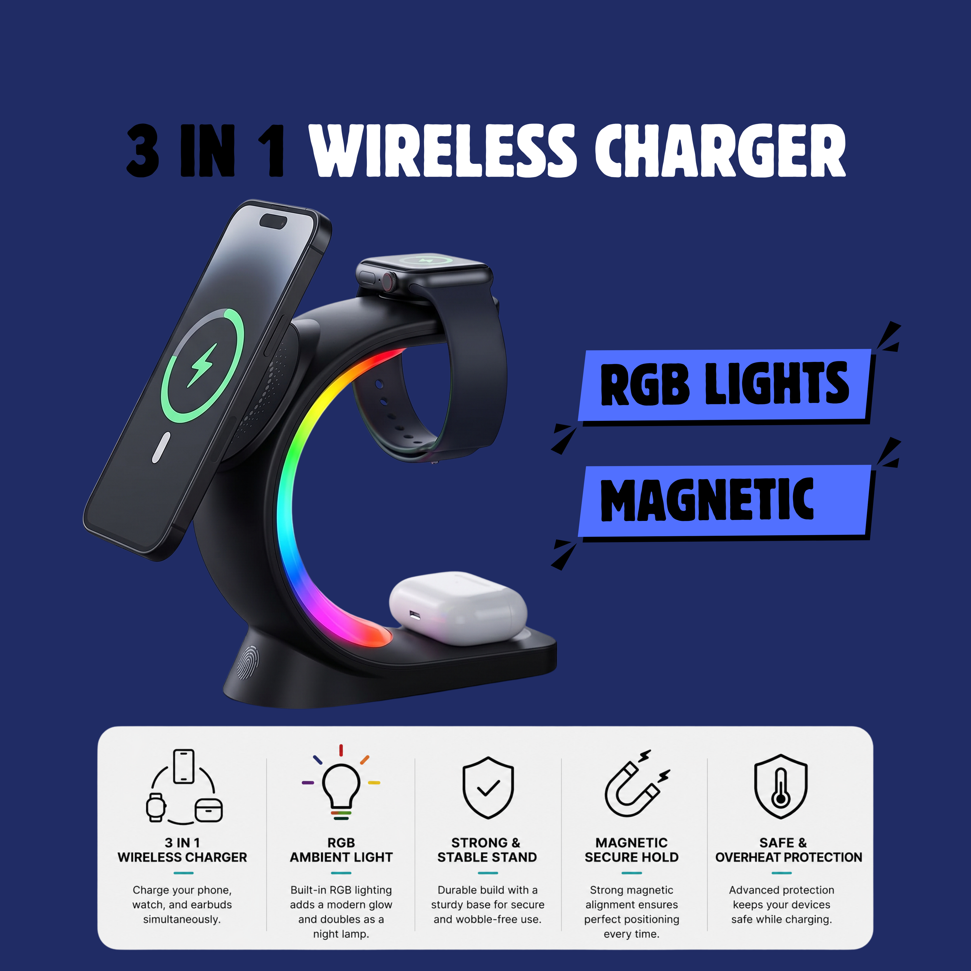 3-IN-1 RGB WIRELESS CHARGER